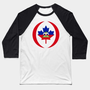 Canadian Haitian Multinational Patriot Flag Series Baseball T-Shirt